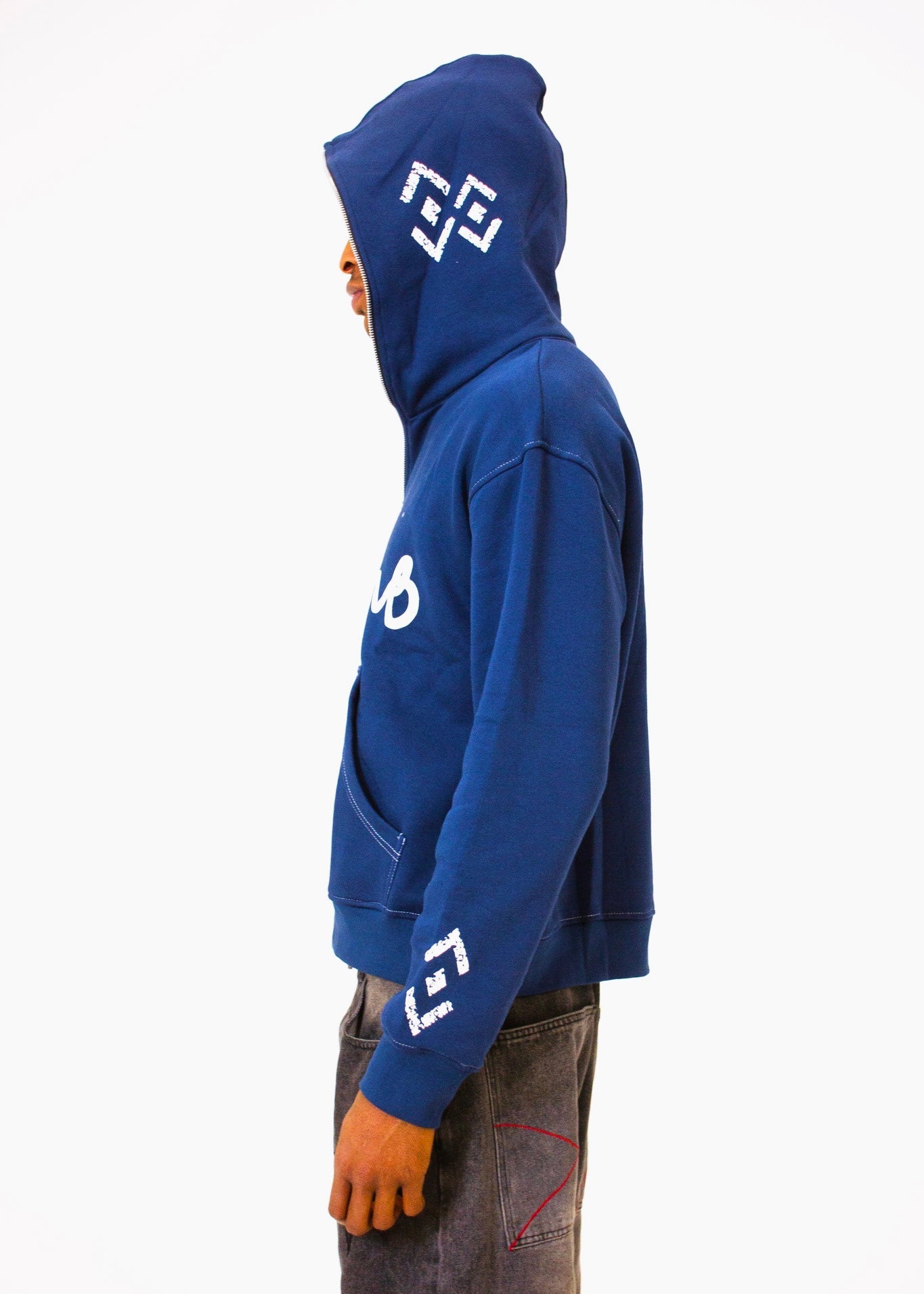 NAVY FULL-ZIP HOODIE