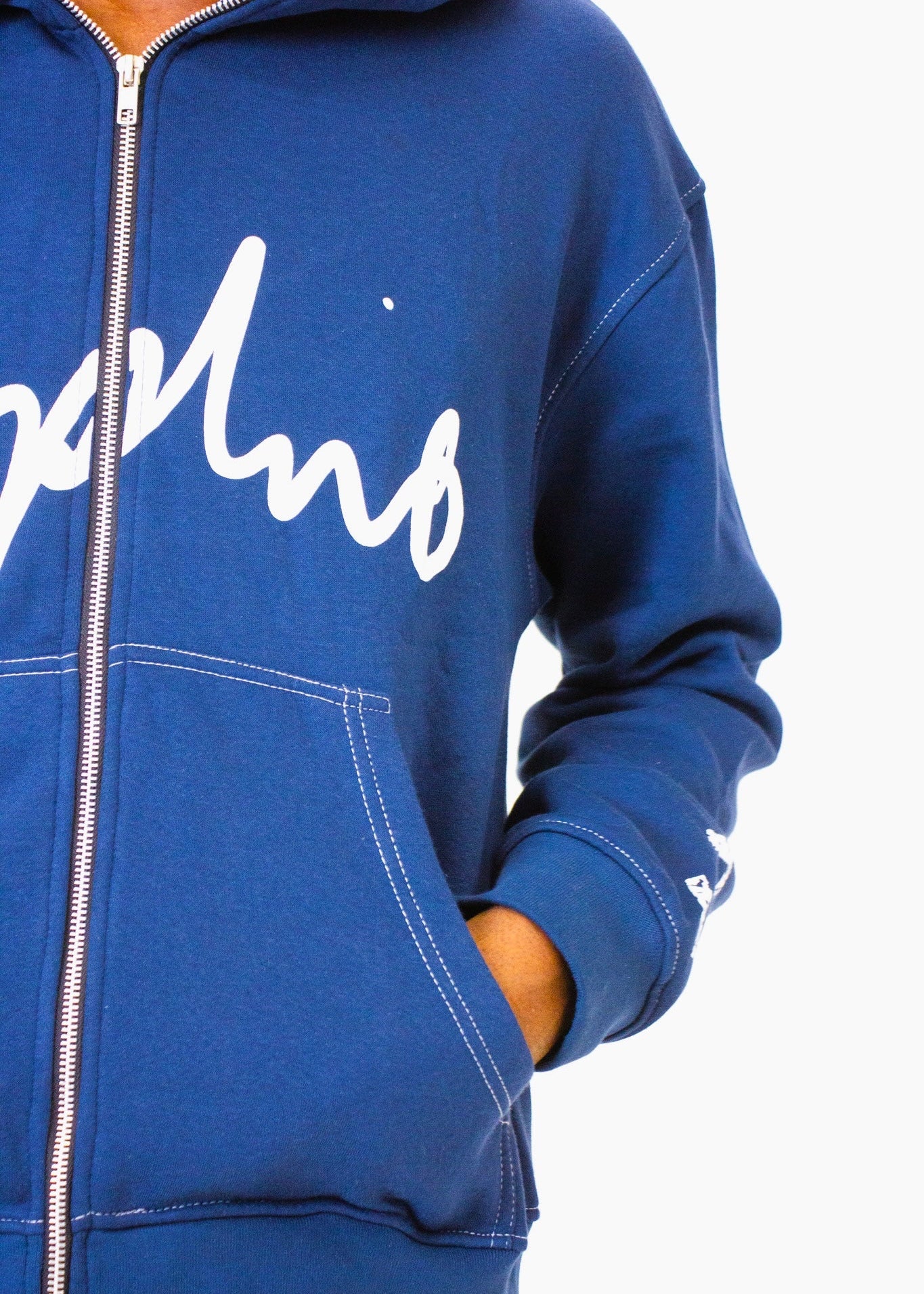 NAVY FULL-ZIP HOODIE